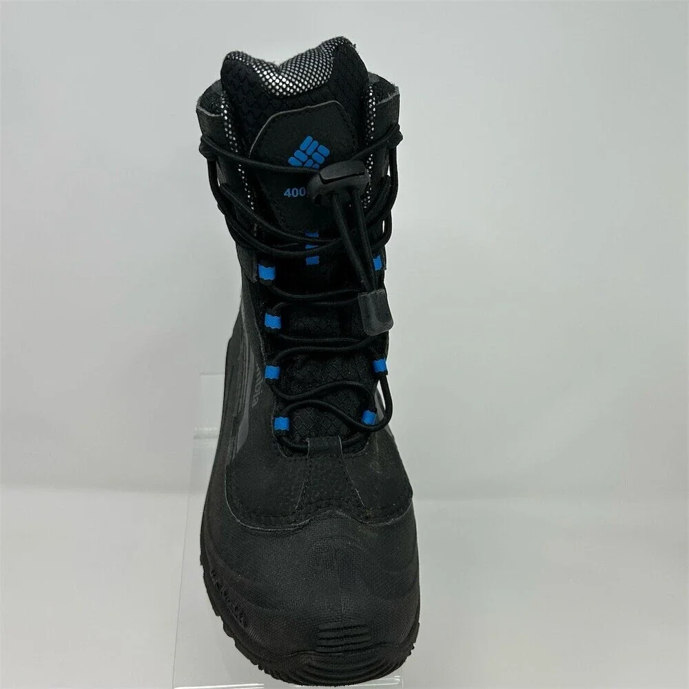Columbia Bugaboot Plus IV Youth Snow Boots Waterproof Insulated Black/Blue 4